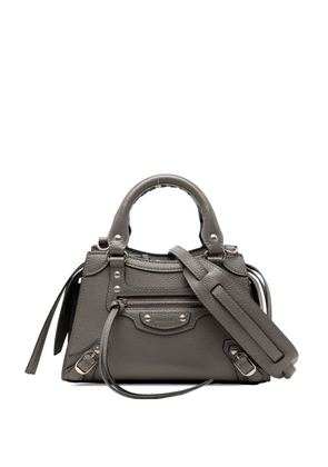 Balenciaga Pre-Owned 2008 Mini Grained Calfskin Motocross Neo Classic City satchel - Grey