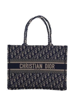 Christian Dior Pre-Owned 2024 Medium Oblique Embroidered Canvas Book tote bag - Blue
