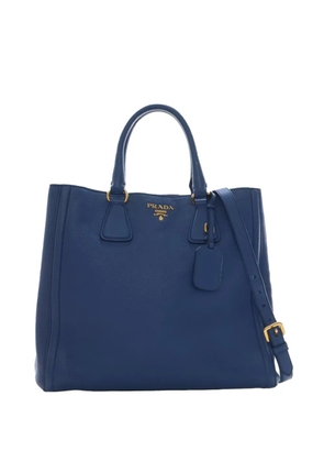 Prada Pre-Owned 2000-2026 Vitello Daino Open Convertible Tote satchel - Blue