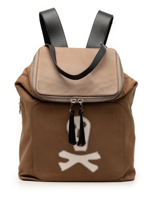 Loewe Pre-Owned 2017 Large Canvas Skull Goya backpack - Brown