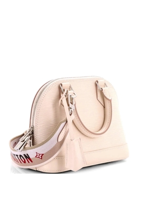 Louis Vuitton Pre-Owned Alma Handbag Epi Leather with Logo Jacquard Strap BB shoulder bag - Neutrals