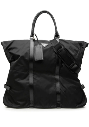 Prada Pre-Owned 2013-2026 Saffiano Trimmed Tessuto Garment Bag travel bag - Black