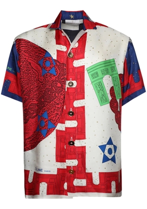 J. Logan Home Joachim silk short-sleeved shirt - Black