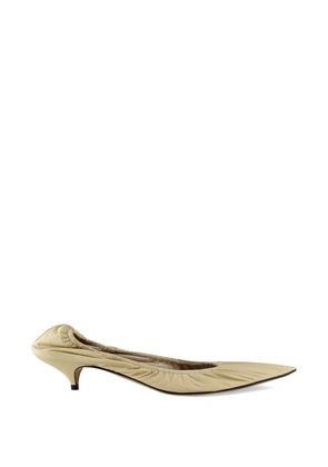 The Row Liisa elongated almond-toe mules - Neutrals