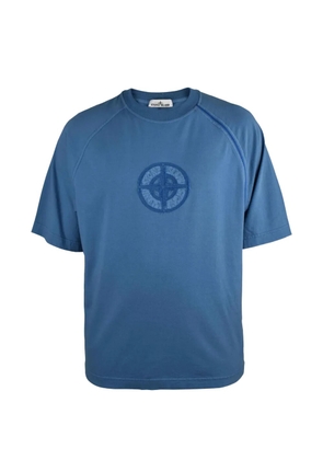 Stone Island tone-on-tone logo-embroidered T-shirt - Blue