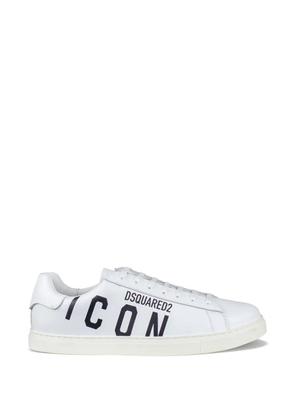 DSQUARED2 Icon leather low sneakers - White
