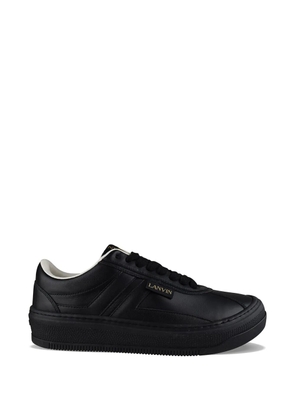 Lanvin logo leather sneakers - Black