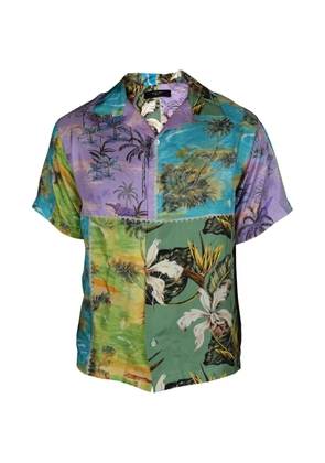AMIRI patchwork plant-motif shirt - Green