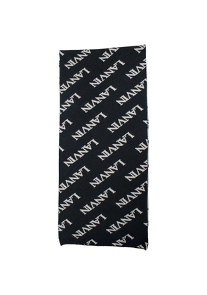 Lanvin logo-print scarf - Black