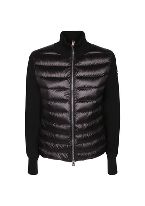 Moncler quilted-panel knit cardigan - Black