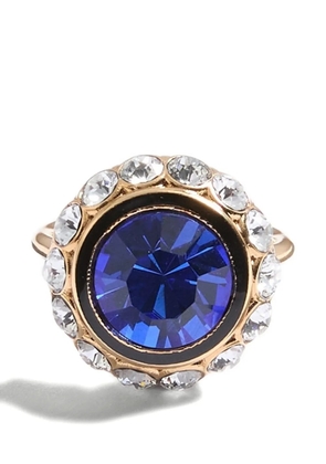 Valentino Garavani Vlogo Signature ring in metal, enamel and crystals - Gold