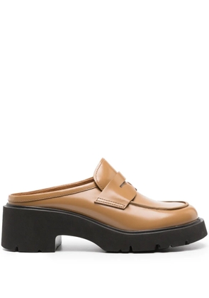 Camper Milah 54mm leather mules - Brown