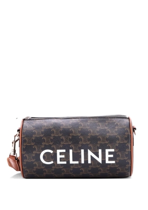 Celine Pre-Owned Logo Cylinder Bag Triomphe Coated Canva crossbody bag - Brown