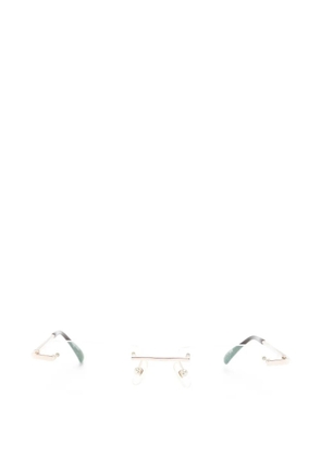 S.T. Dupont rimless rectangle-frame glasses - Gold