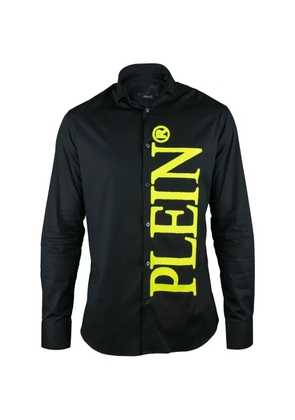 Philipp Plein vertical logo print shirt - Black