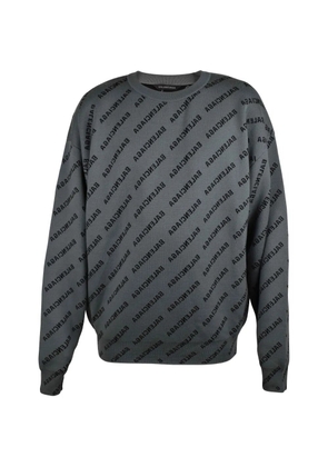 Balenciaga logo-print crew-neck jumper - Grey