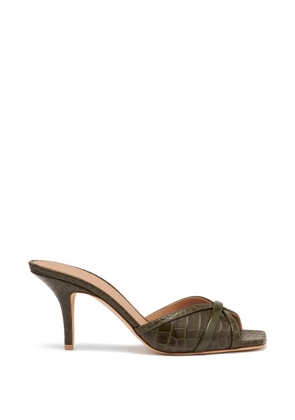 Malone Souliers Perla embossed leather sandals - Green