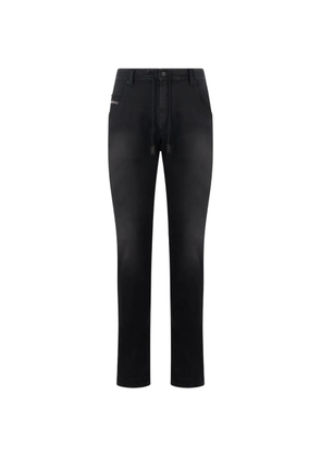 Diesel drawstring straight-leg jeans - Black