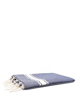 MC2 Saint Barth fringe-detail beach towel - Blue