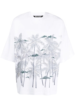 Palm Angels palm tree-print T-shirt - White