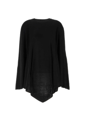 Balenciaga asymmetric knitted cape - Black
