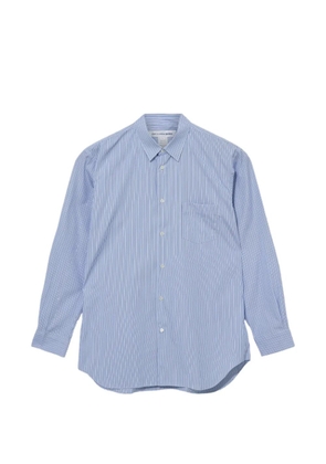 Comme Des Garçons vertical-stripe patch-pocket shirt - Blue