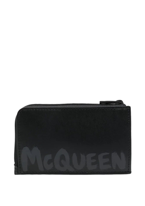 Alexander McQueen logo-print wallet - Black