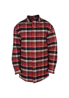 Balenciaga checked padded shirt - Red