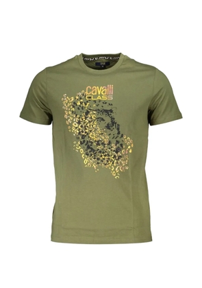 Cavalli Class graphic-print cotton T-shirt - Green