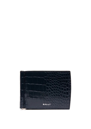 Bally logo-print crocodile-embossed wallet - Blue