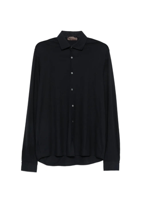 Filippo De Laurentiis button-fastening curved-hem shirt - Blue