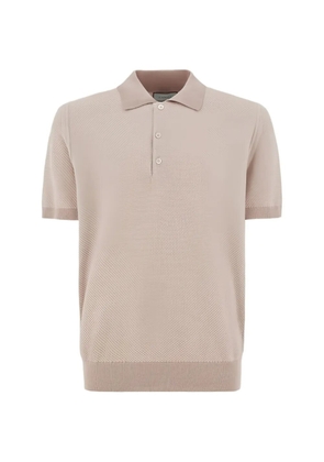 Canali textured-knit cotton polo shirt - Neutrals