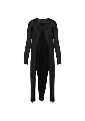 Pleats Please Issey Miyake pleated cardigan - Black