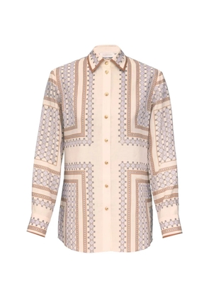 ZIMMERMANN geometric-print silk shirt - Pink