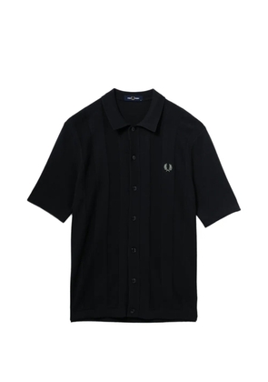 Fred Perry logo-embroidered short sleeve shirt - Blue