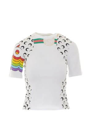 Marine Serre Moon-print panelled T-shirt - White