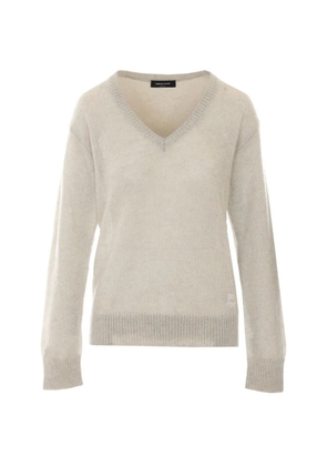 Fabiana Filippi sequin-embellished V-neck sweater - Grey