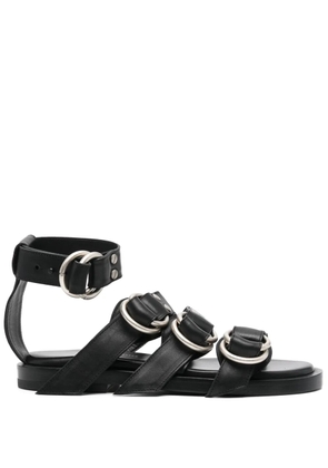 Ann Demeulemeester leather sandals - Black