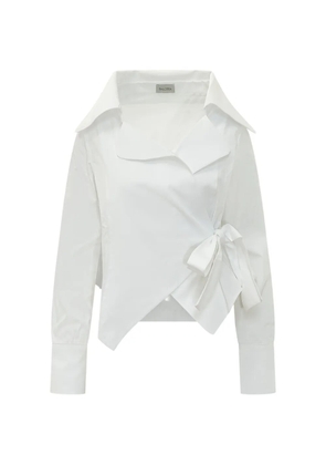 BALOSSA Nora wrap-style shirt - White
