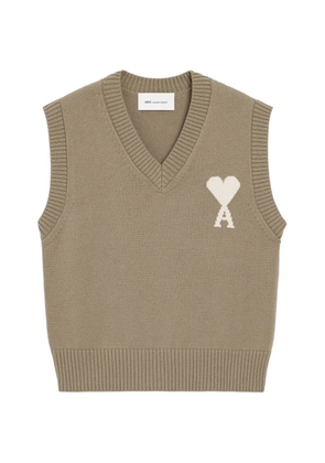 AMI Paris V-neck sleeveless sweater - Neutrals