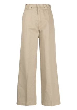DICKIES logo-patch straight-leg trousers - Neutrals