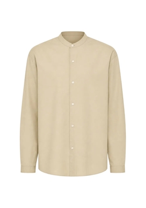 Officine Generale band-collar long-sleeve shirt - Neutrals