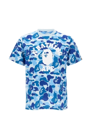 A BATHING APE® ABC Camo College T-shirt - Blue