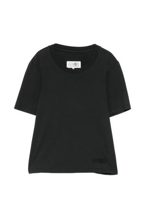 MM6 Maison Margiela logo-embossed T-shirt - Black