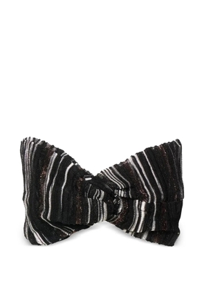 Missoni striped metallic-thread headband - Black