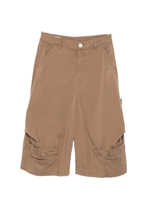 High patch-pocket trousers - Brown