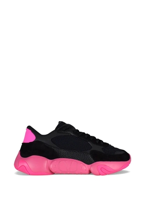 Valentino Garavani suede logo sneakers - Black