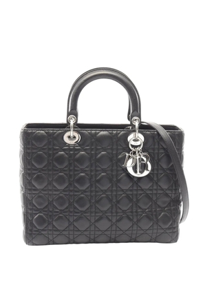 Christian Dior Pre-Owned 2010-2026 Large Lambskin Cannage Lady Dior satchel - Black