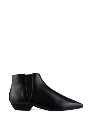 Loro Piana elastic leather boots - Black
