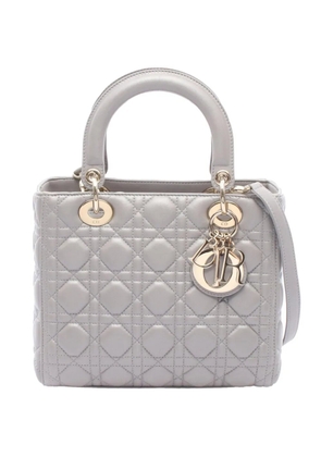 Christian Dior Pre-Owned 2010-2026 Medium Lambskin Cannage Lady Dior satchel - Grey
